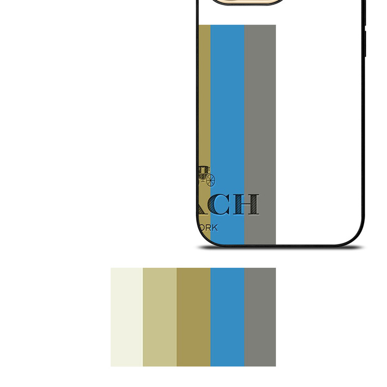 COACH NEW YORK LOGO STRIPE EMBLEM iPhone 14 Pro Max Case Cover