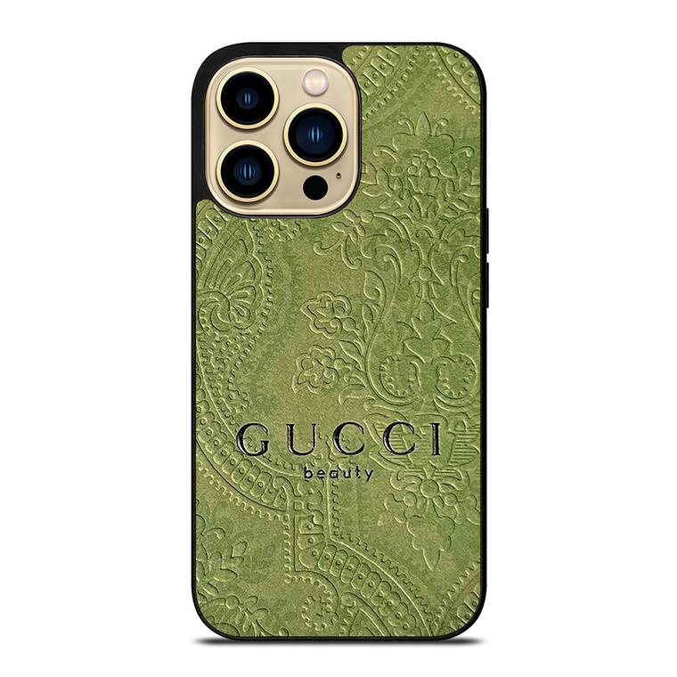 GUCCI BEAUTY GREEN CARVING iPhone 14 Pro Max Case Cover