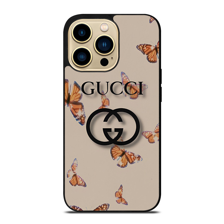 GUCCI LOGO BUTTERFLIES iPhone 14 Pro Max Case Cover