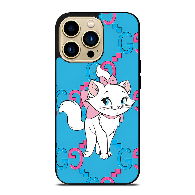 GUCCI LOGO PATTERN MARIE ARISTOCAT DISNEY iPhone 14 Pro Max Case Cover