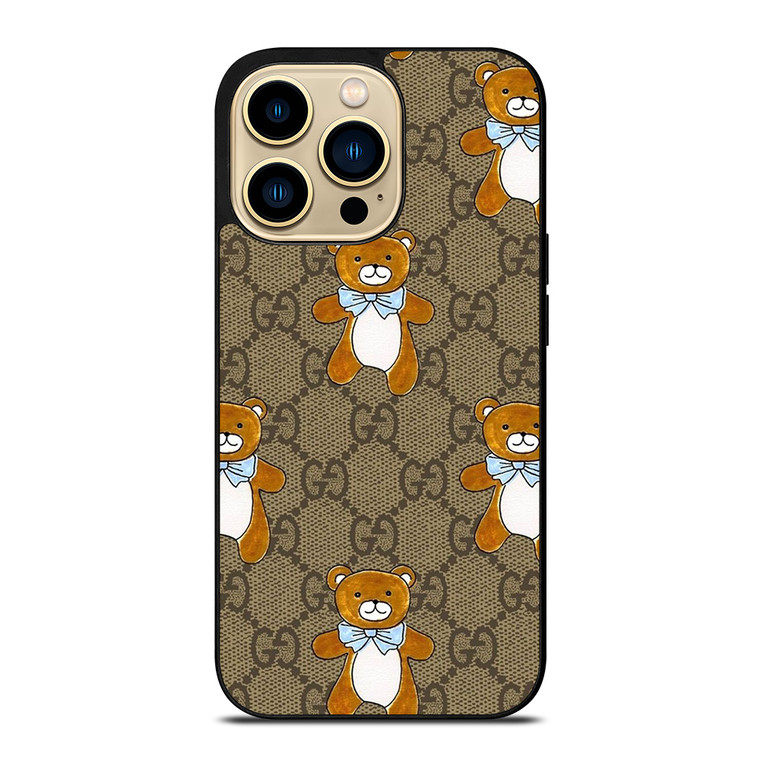 GUCCI TEDDY BEAR PATTERN iPhone 14 Pro Max Case Cover