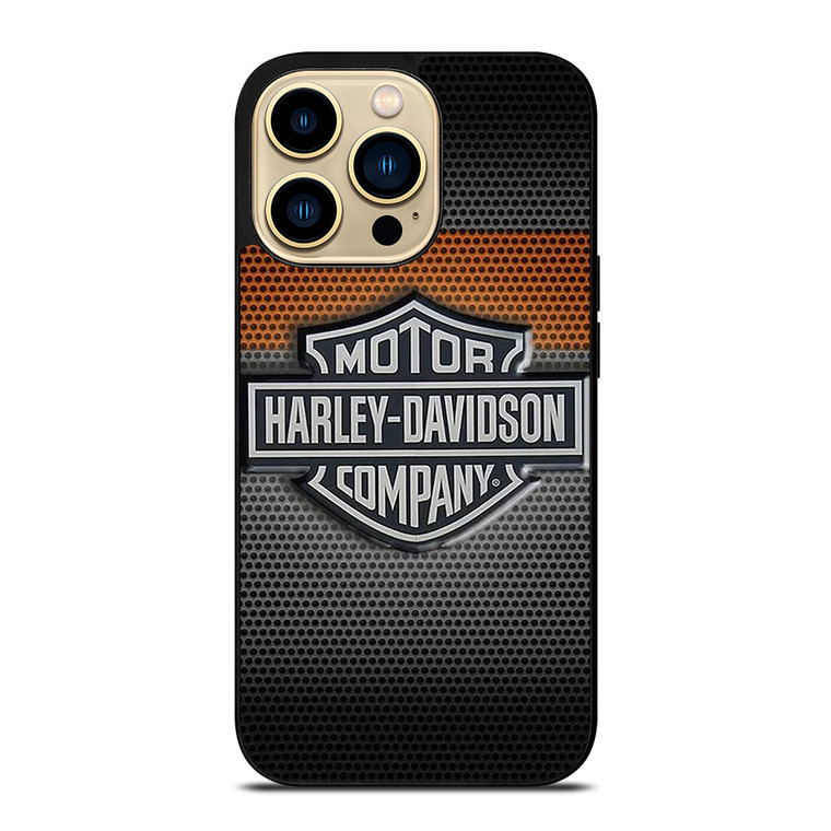 HARLEY DAVIDSON MOTORCYCLES COMPANY METAL LOGO iPhone 14 Pro Max Case Cover