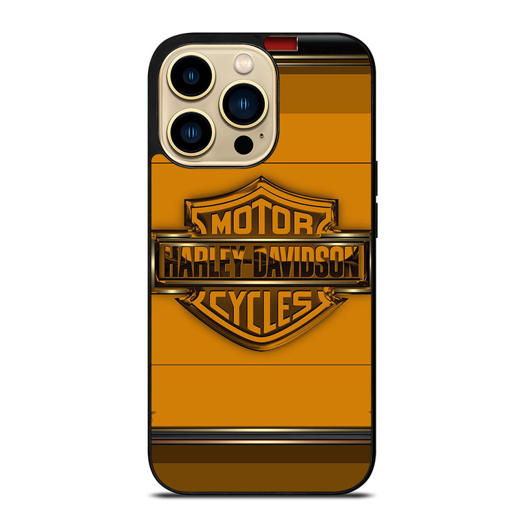 HARLEY DAVIDSON MOTORCYCLES LOGO YELLOW iPhone 14 Pro Max Case Cover HARLEY DAVIDSON MOTORCYCLES LOGO YELLOW iPhone 14 Pro Max Case Cover
