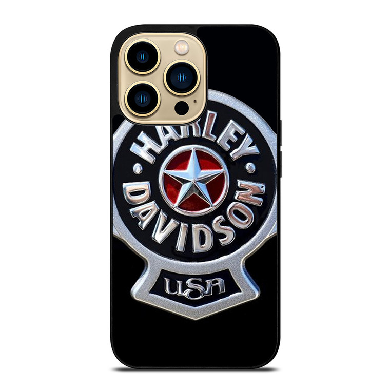 HARLEY DAVIDSON USA METAL EMBLEM iPhone 14 Pro Max Case Cover