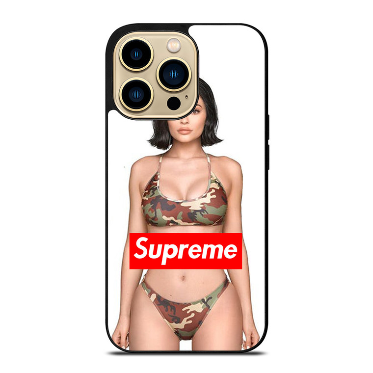 KYLIE JENNER SUPREME CAMO iPhone 14 Pro Max Case Cover