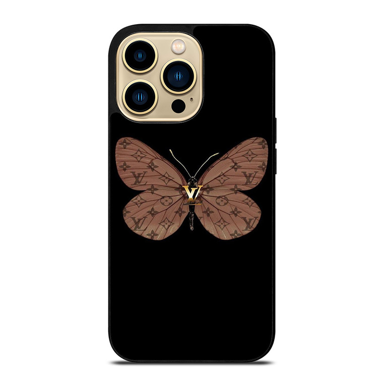 LOUIS VUITTON LV LOGO BUTTERFLY iPhone 14 Pro Max Case Cover