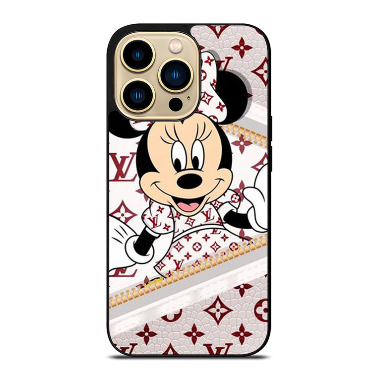 LOUIS VUITTON LV ZIPPER X MINNIE MOUSE DISNEY iPhone 14 Pro Max Case Cover