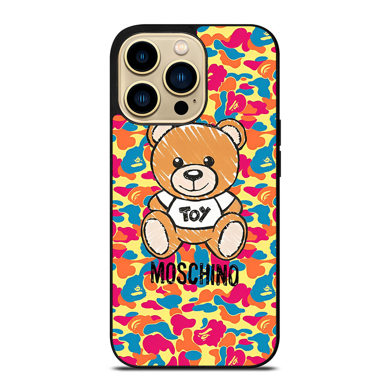 MOSCHINO X BAPE CAMO iPhone 14 Pro Max Case Cover MOSCHINO X BAPE CAMO iPhone 14 Pro Max Case Cover