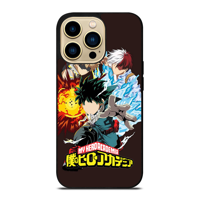 MY HERO ACADEMIA DEKU TODOROKI AND BAKUGOU iPhone 14 Pro Max Case Cover MY HERO ACADEMIA DEKU TODOROKI AND BAKUGOU iPhone 14 Pro Max Case Cover