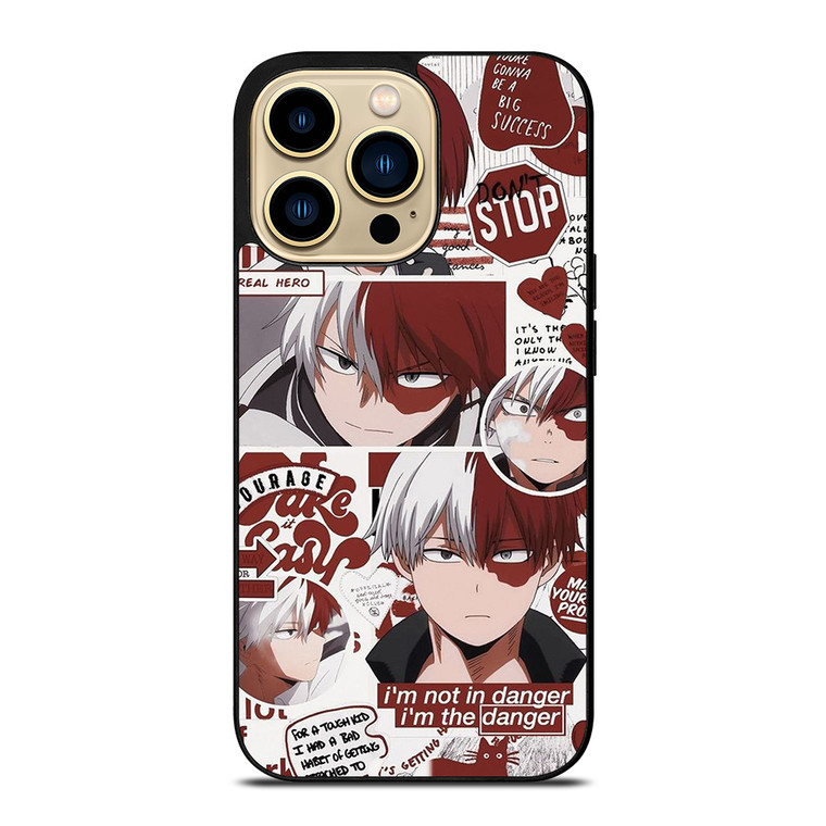 MY HERO ACADEMIA SHOTO TODOROKI QUOTE iPhone 14 Pro Max Case Cover