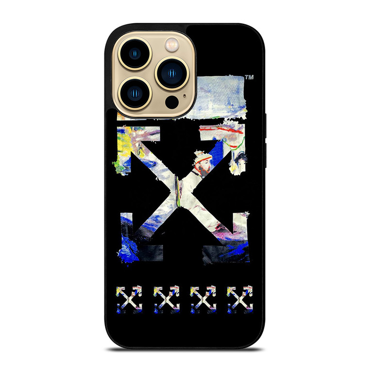 OFF WHITE ABSTRACT ART LOGO iPhone 14 Pro Max Case Cover