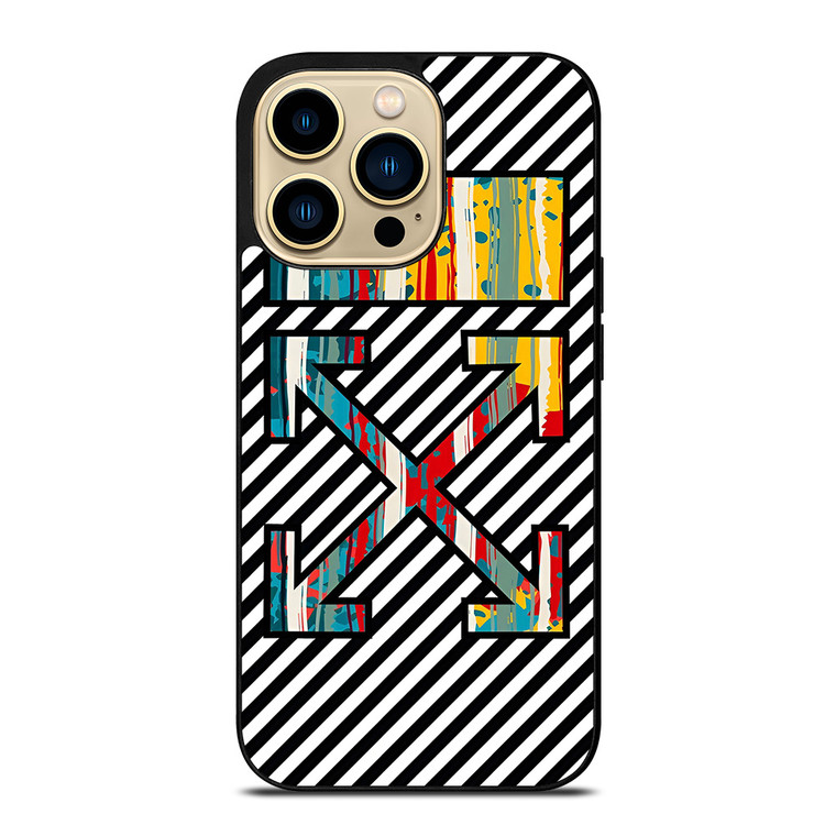 OFF WHITE LOGO COLORFUL ICON iPhone 14 Pro Max Case Cover