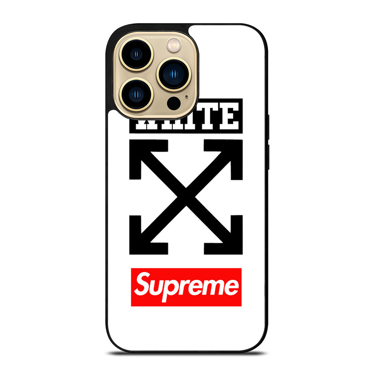 OFF WHITE SUPREME LOGO iPhone 14 Pro Max Case Cover