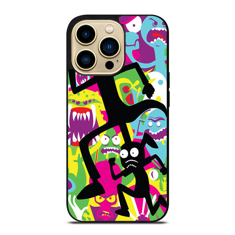 RICK AND MORTY COLORFUL ART iPhone 14 Pro Max Case Cover
