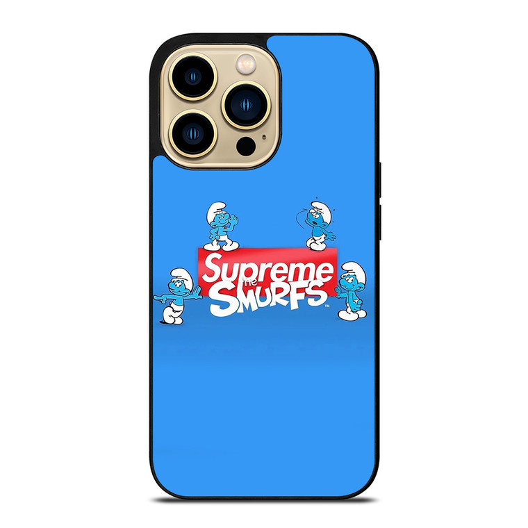 SUPREME AND THE SMURFS iPhone 14 Pro Max Case Cover