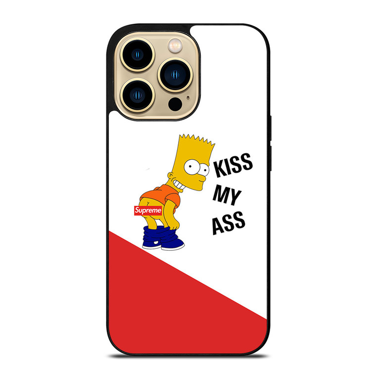 SUPREME BART SIMPSON KISS MY ASS iPhone 14 Pro Max Case Cover