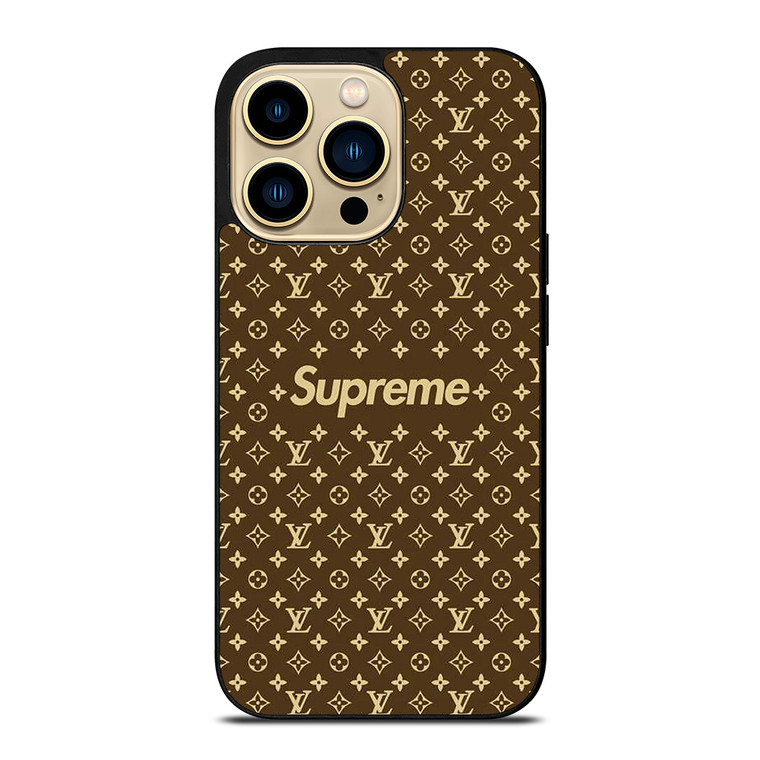 SUPREME BROWN PATTERN NEW iPhone 14 Pro Max Case Cover SUPREME BROWN PATTERN NEW iPhone 14 Pro Max Case Cover