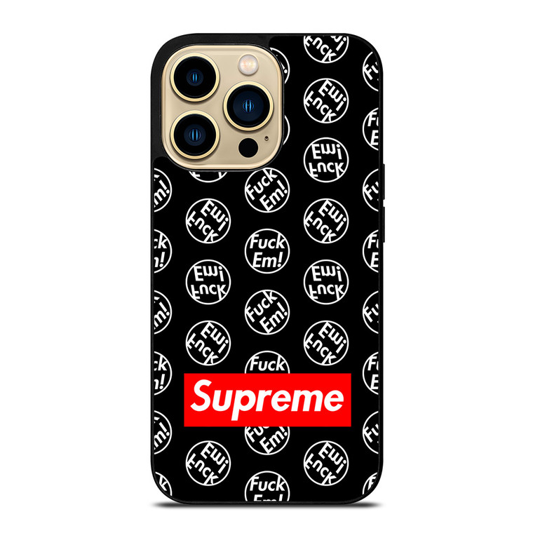 SUPREME FUCK EM iPhone 14 Pro Max Case Cover