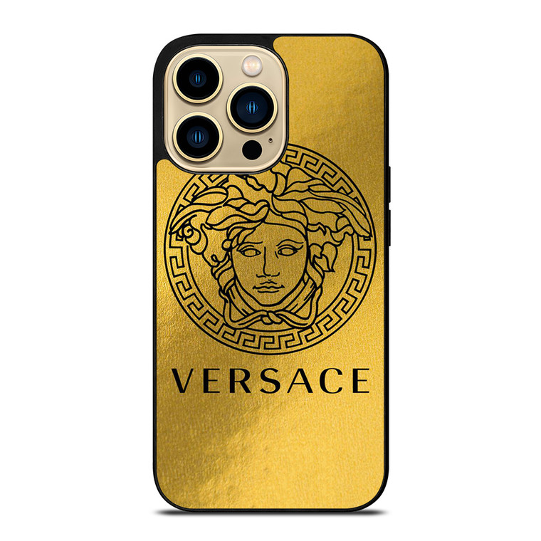 VERSACE GOLDEN EMBLEM iPhone 14 Pro Max Case Cover