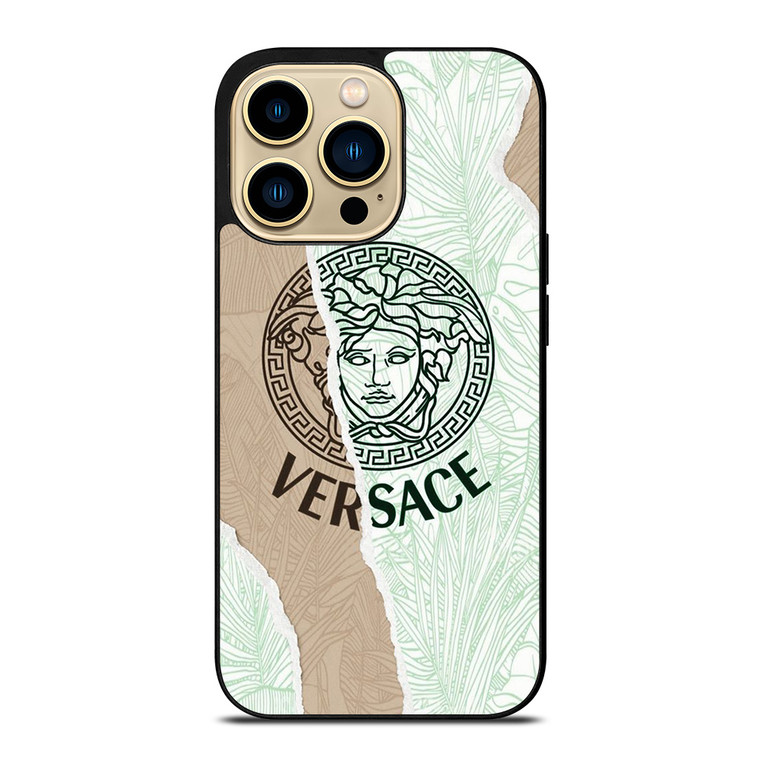 VERSACE LOGO PALM LEAVES iPhone 14 Pro Max Case Cover