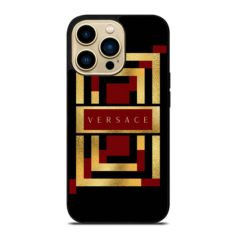 VERSACE LOGO RED GOLD ICON iPhone 14 Pro Max Case Cover