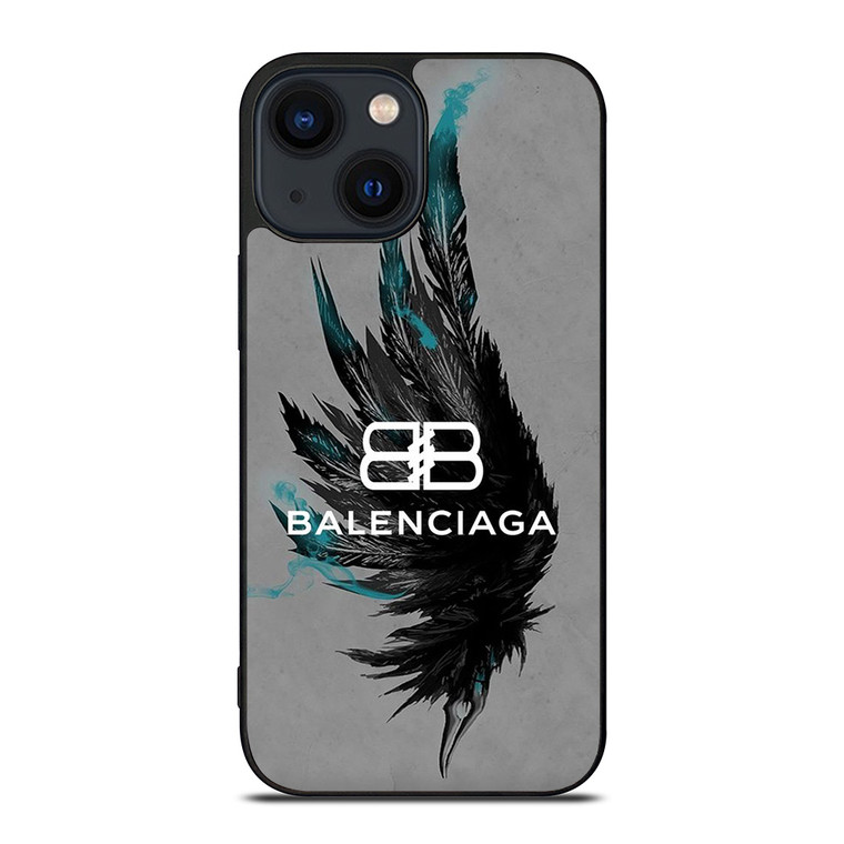 BALENCIAGA LOGO BLACK WING iPhone 14 Plus Case Cover