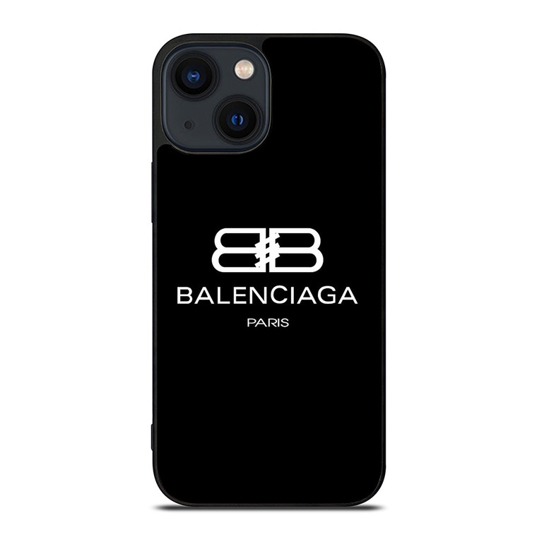 BALENCIAGA PARIS LOGO BLACK iPhone 14 Plus Case Cover