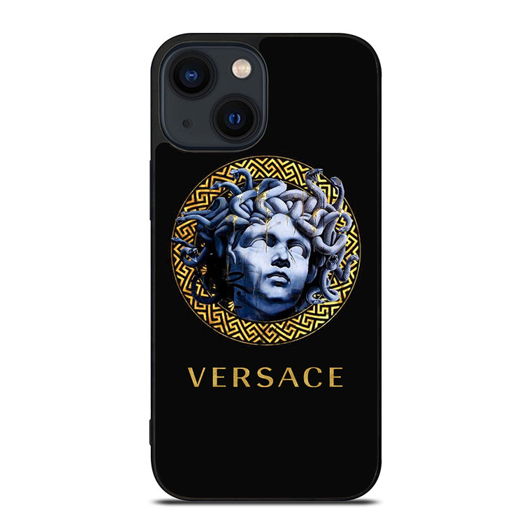 BLUE VERSACE MEDUSA LOGO iPhone 14 Plus Case Cover