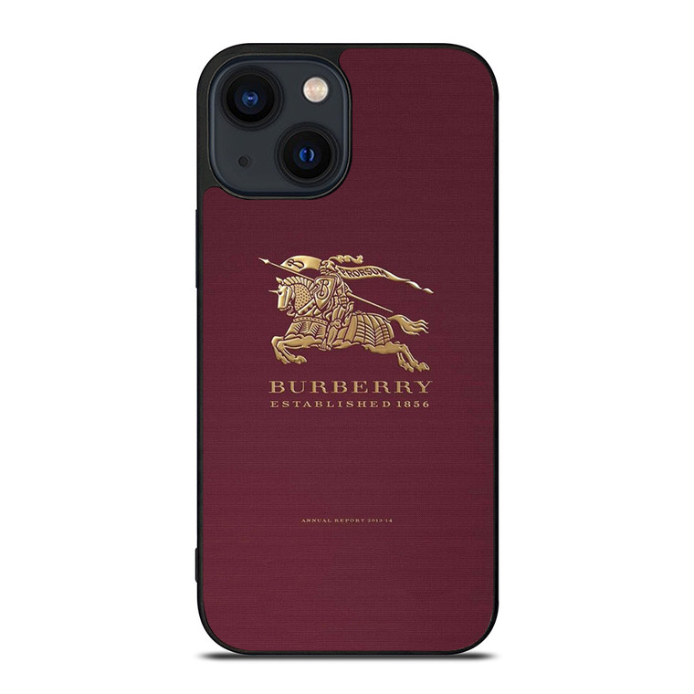 BURBERRY LOGO RED PATTERN iPhone 14 Plus Case Cover