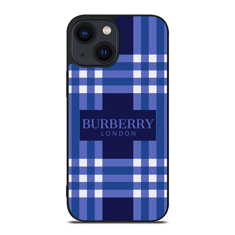 BURBERRY LONDON LOGO BLUE iPhone 14 Plus Case Cover