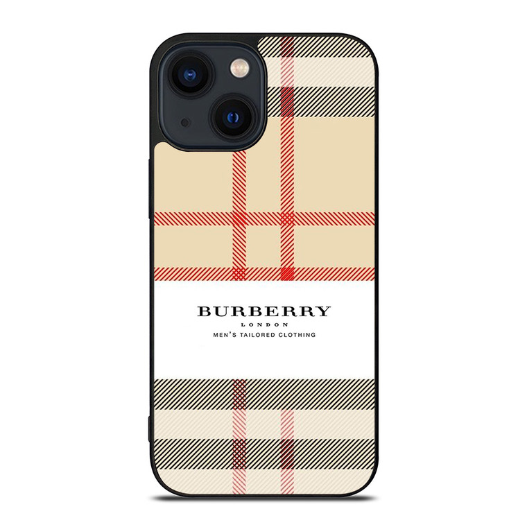 BURBERRY LONDON MEN'S TAILORED CLOTHING iPhone 14 Plus Case Cover
