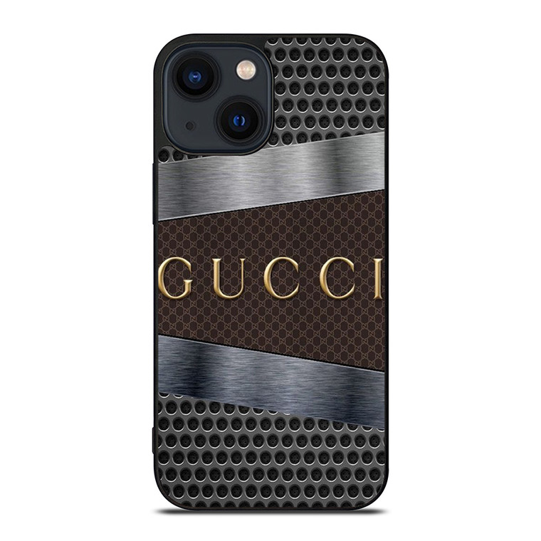 GUCCI METAL LOGO ICON iPhone 14 Plus Case Cover