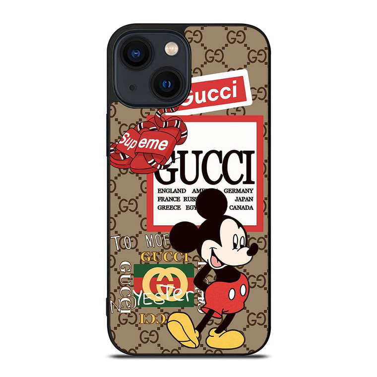 GUCCI X SUPREME X DISNEY MICKEY MOUSE ICON iPhone 14 Plus Case Cover