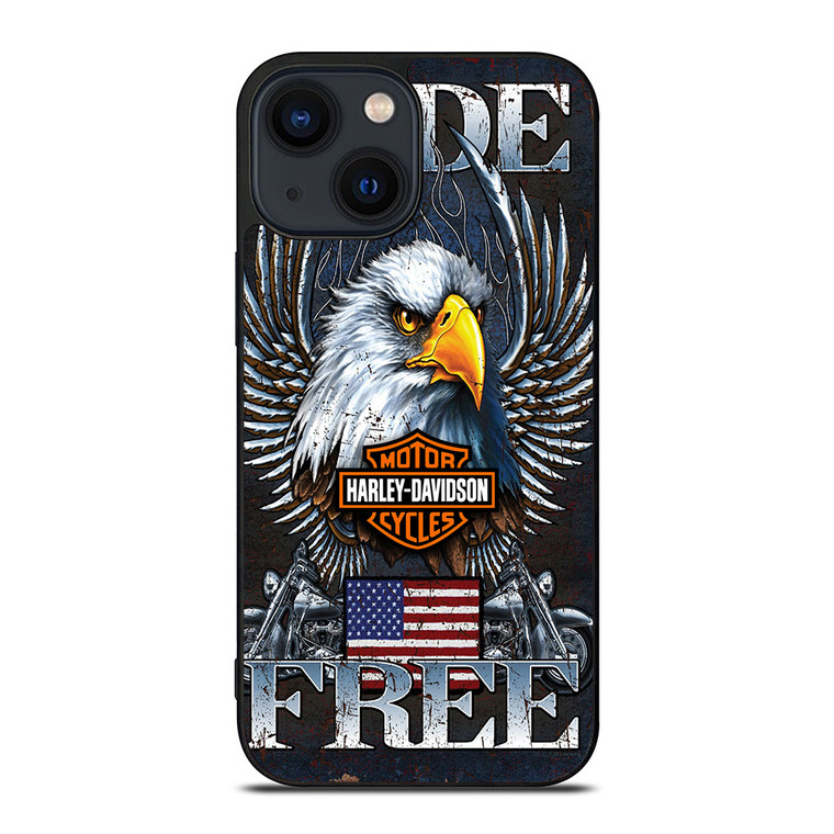 HARLEY DAVIDSON FREE RIDE EAGLE iPhone 14 Plus Case Cover