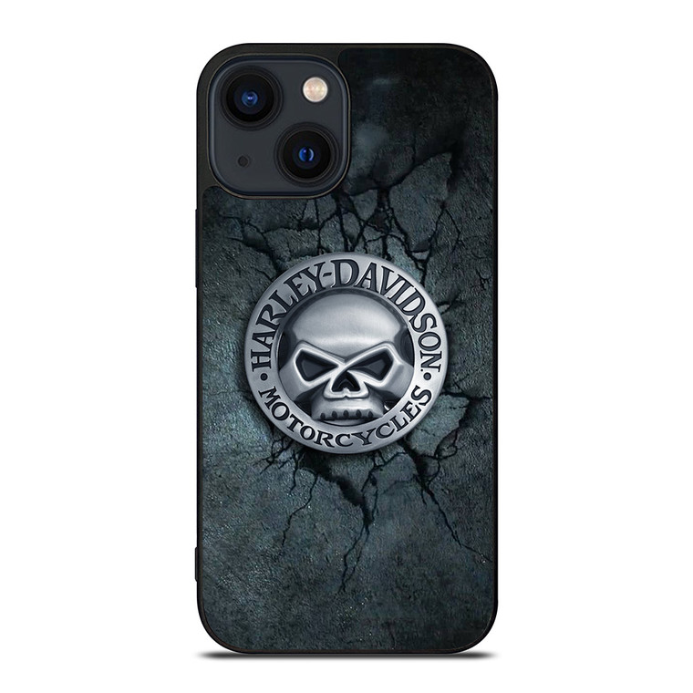 HARLEY DAVIDSON MOTORCYCLE SKULL iPhone 14 Plus Case Cover