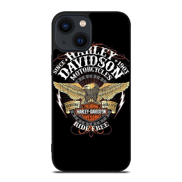 HARLEY DAVIDSON RIDE FREE iPhone 14 Plus Case Cover