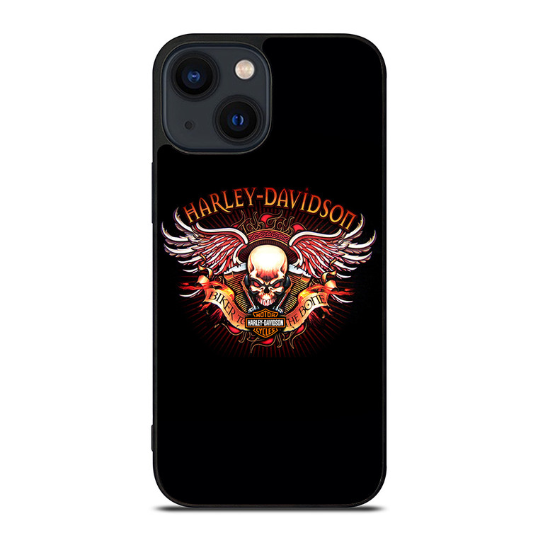 HARLEY DAVIDSON WING SKULL LOGO iPhone 14 Plus Case Cover
