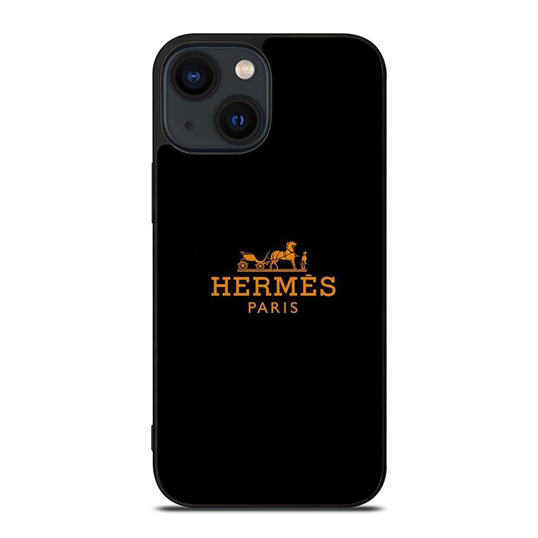 HERMES PARIS LOGO BLACK iPhone 14 Plus Case Cover
