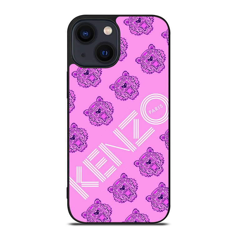 KENZO PARIS LOGO PINK TIGER ICON iPhone 14 Plus Case Cover