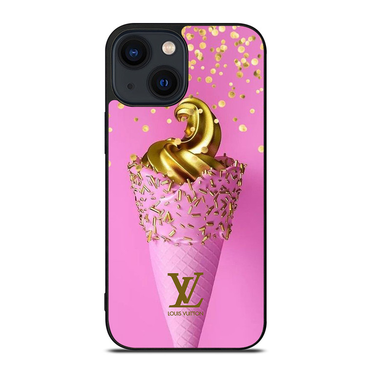 LOUIS VUITTON LOGO GOLDEN ICE CREAM ICON iPhone 14 Plus Case Cover