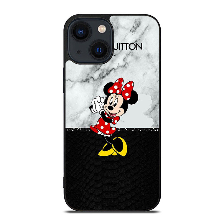 LOUIS VUITTON LV X MINNIE MOUSE DISNEY SNAKE MARBLE iPhone 14 Plus Case Cover