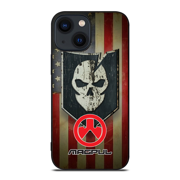 MAGPUL SKULL FLAG LOGO iPhone 14 Plus Case Cover