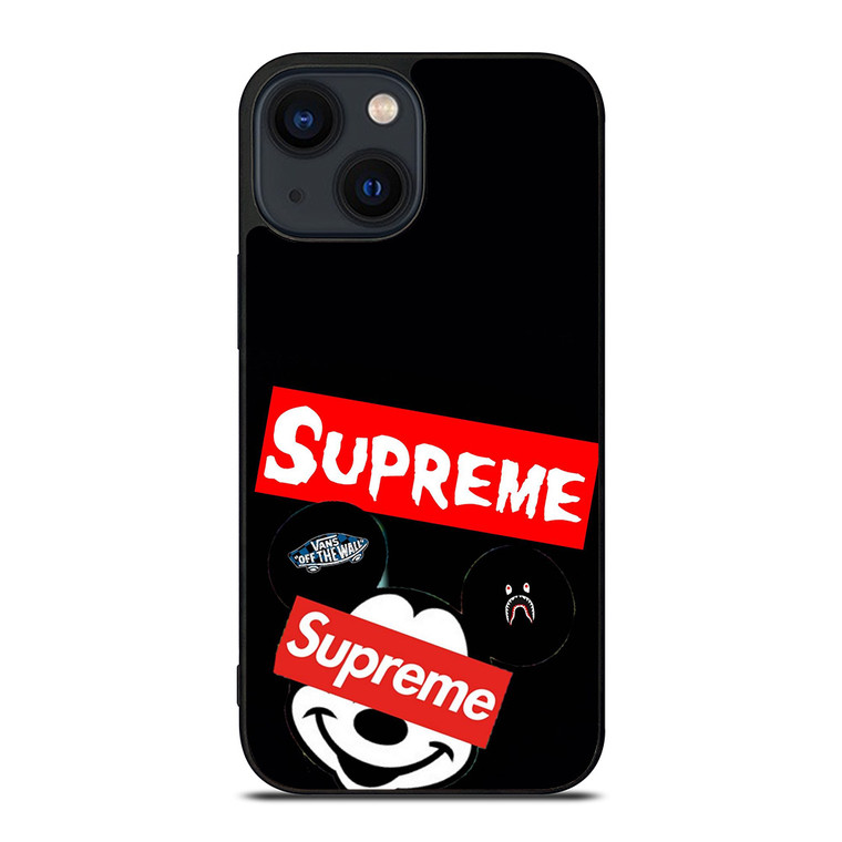 MICKEY MOUSE HYPEBEAST SUPREME iPhone 14 Plus Case Cover