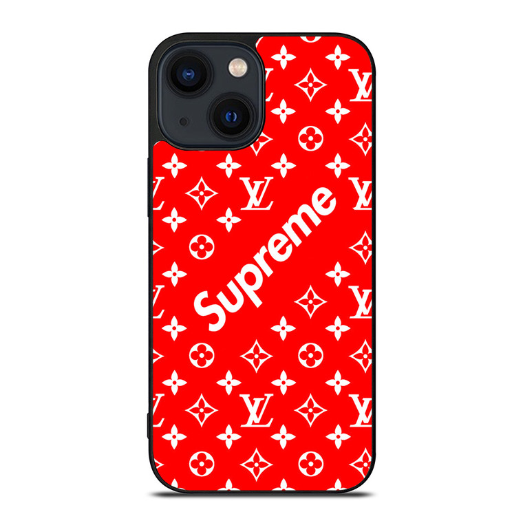 NEW SUPREME RED PATTERN iPhone 14 Plus Case Cover