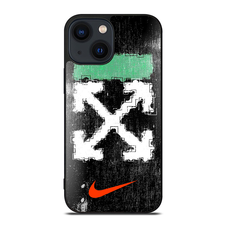 OFF WHITE NIKE LOGO iPhone 14 Plus Case Cover
