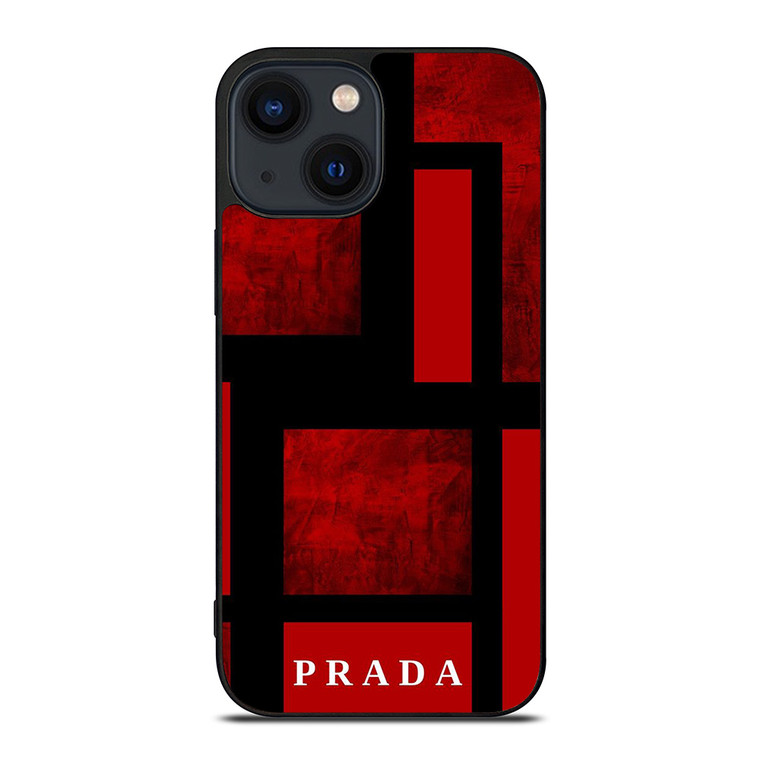 PRADA LOGO RED iPhone 14 Plus Case Cover