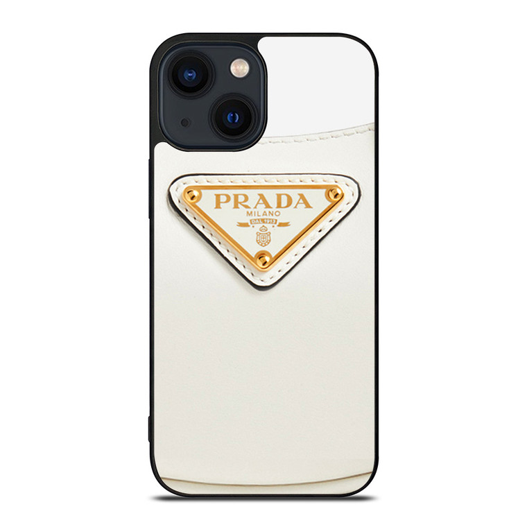 PRADA MILANO LOGO WHITE iPhone 14 Plus Case Cover