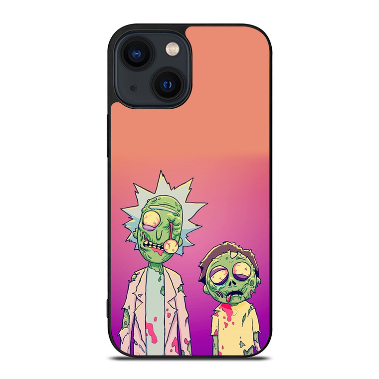 RICK AND MORTY HALLOWEEN ZOMBIES iPhone 14 Plus Case Cover
