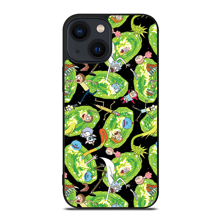 RICK AND MORTY PATTERN ALL iPhone 14 Plus Case Cover