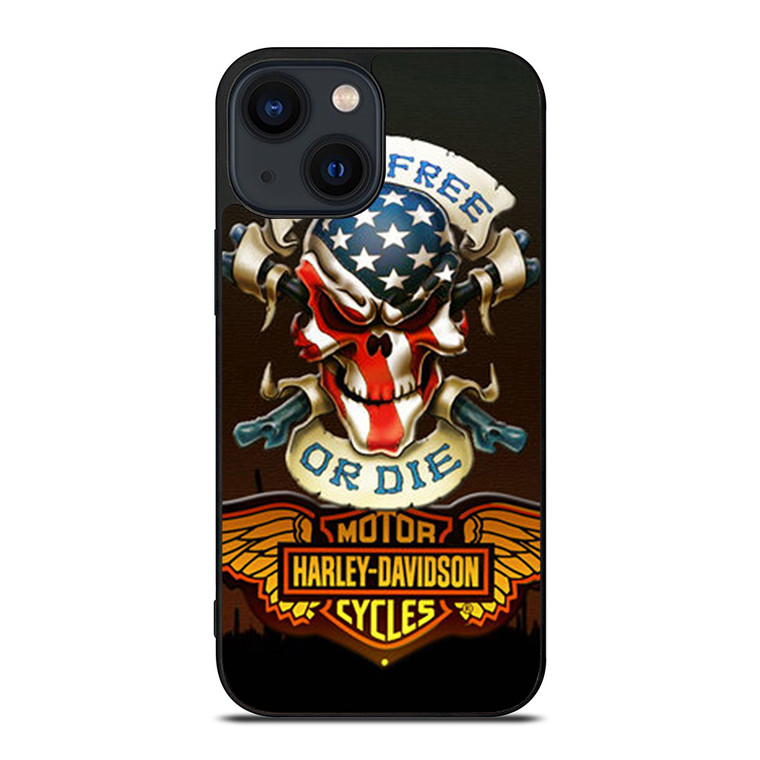 SKULL AND WINGS HARLEY DAVIDSON iPhone 14 Plus Case Cover